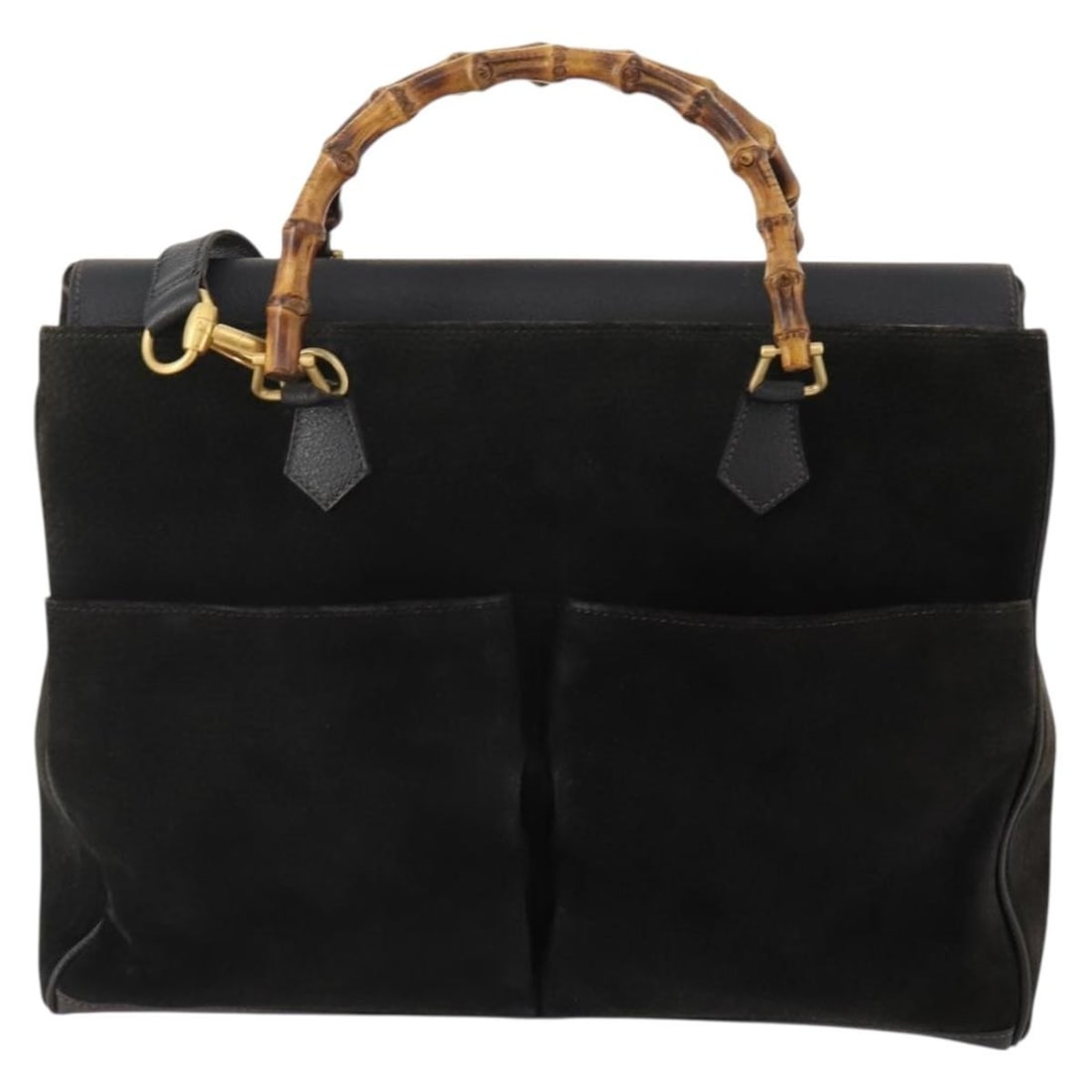Gucci Vintage Diana Bamboo Suede Top Handle Tote: Gucci Vintage Diana Bamboo Suede Top Handle Tote This Gucci Vintage Diana Bamboo Top Handle Tote is crafted from black suede and features the iconic bamboo top handles. The bag includes a shoulder str