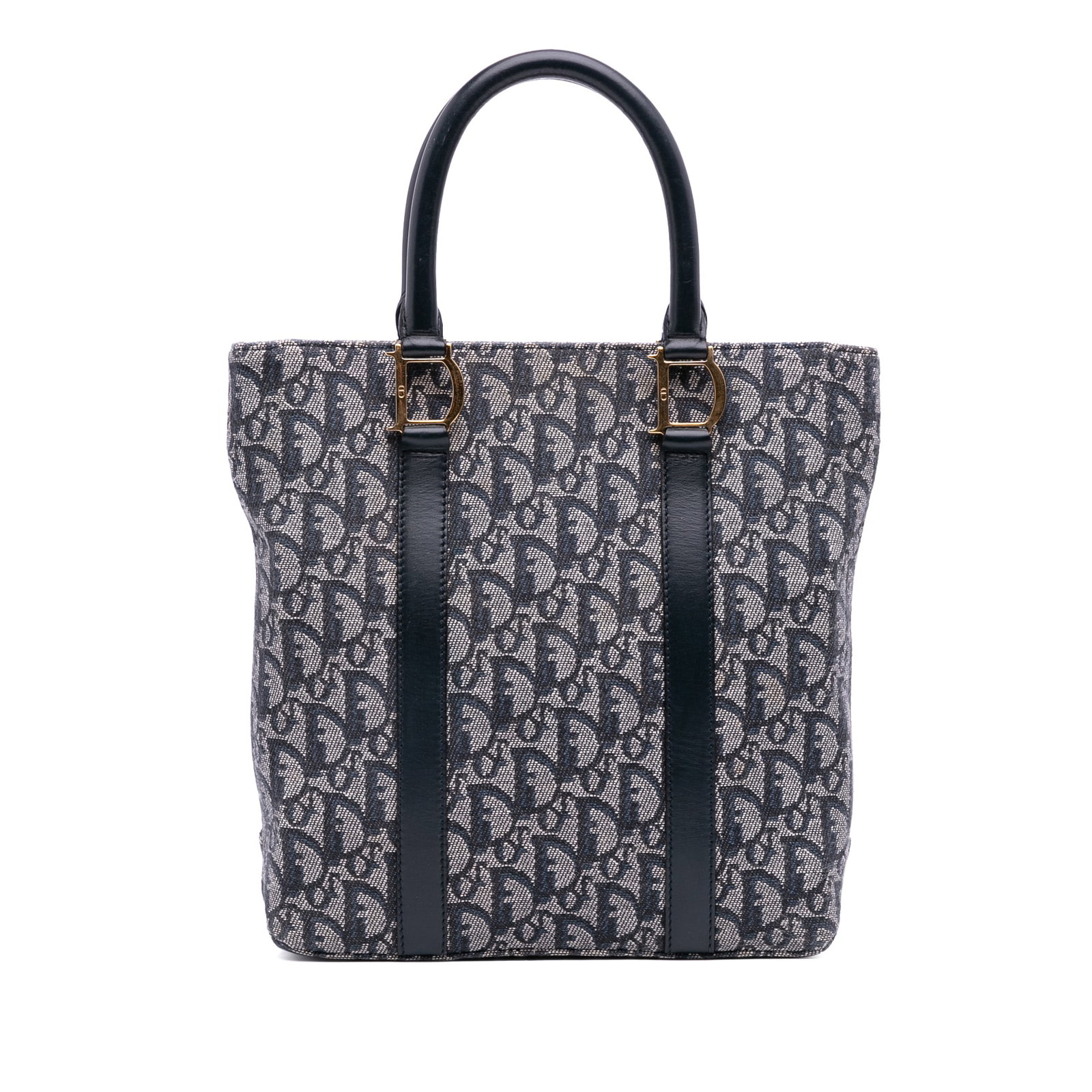 Dior Diorissimo Trotter Blue Canvas Tote Bag with Leather Trim: Dior Diorissimo Trotter Blue Canvas Tote Bag with Leather Trim The Diorissimo Trotter Canvas Tote is a stylish and functional accessory, crafted from durable canvas with luxurious leather trim. This t