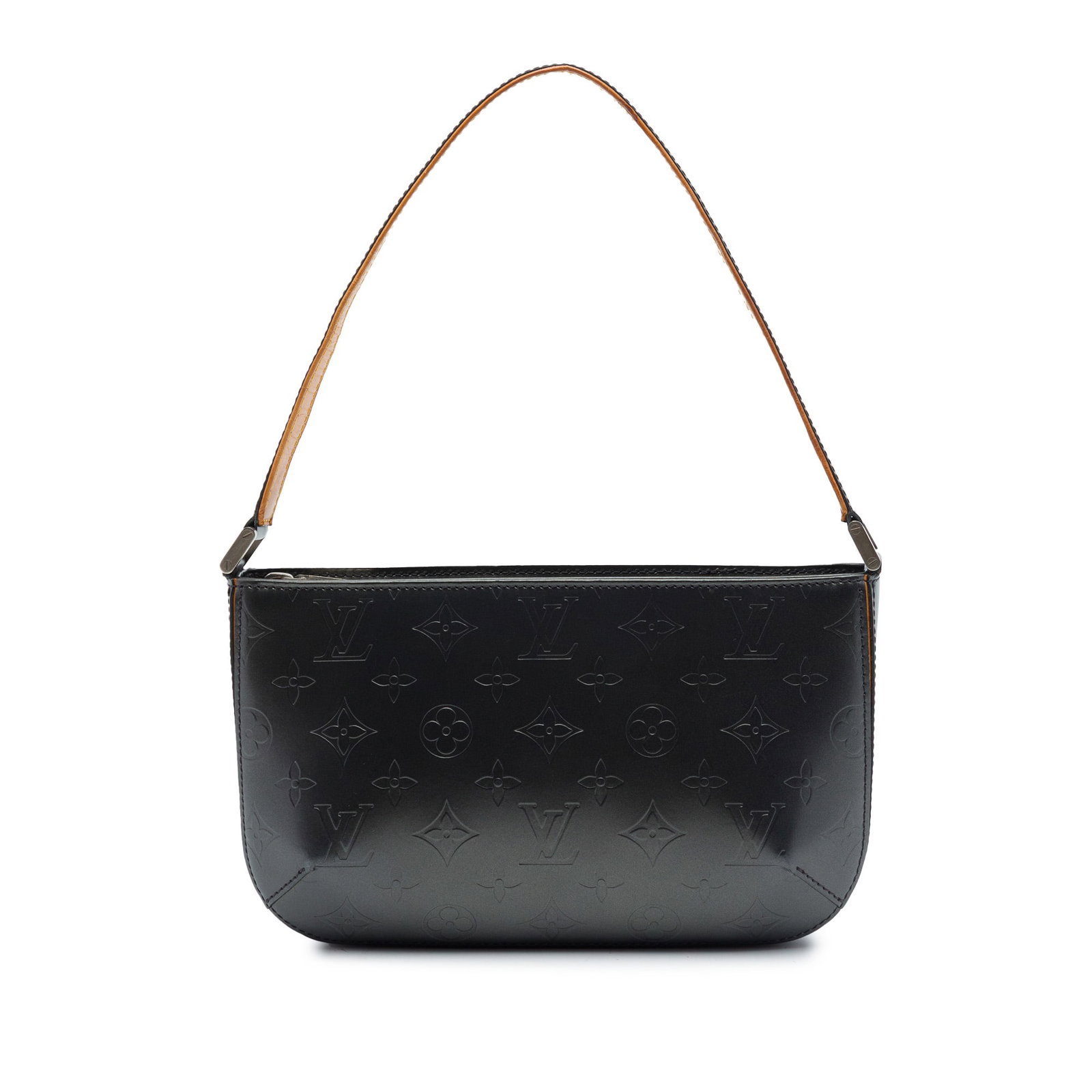 Louis Vuitton Monogram Mat leather shoulder bag Fowler gray: Louis Vuitton Monogram Mat leather shoulder bag Fowler gray Louis Vuitton Monogram Mat Fowler shoulder bag in gray leather with a flat leather strap and top zip closure. Made in France. Condition B+ w
