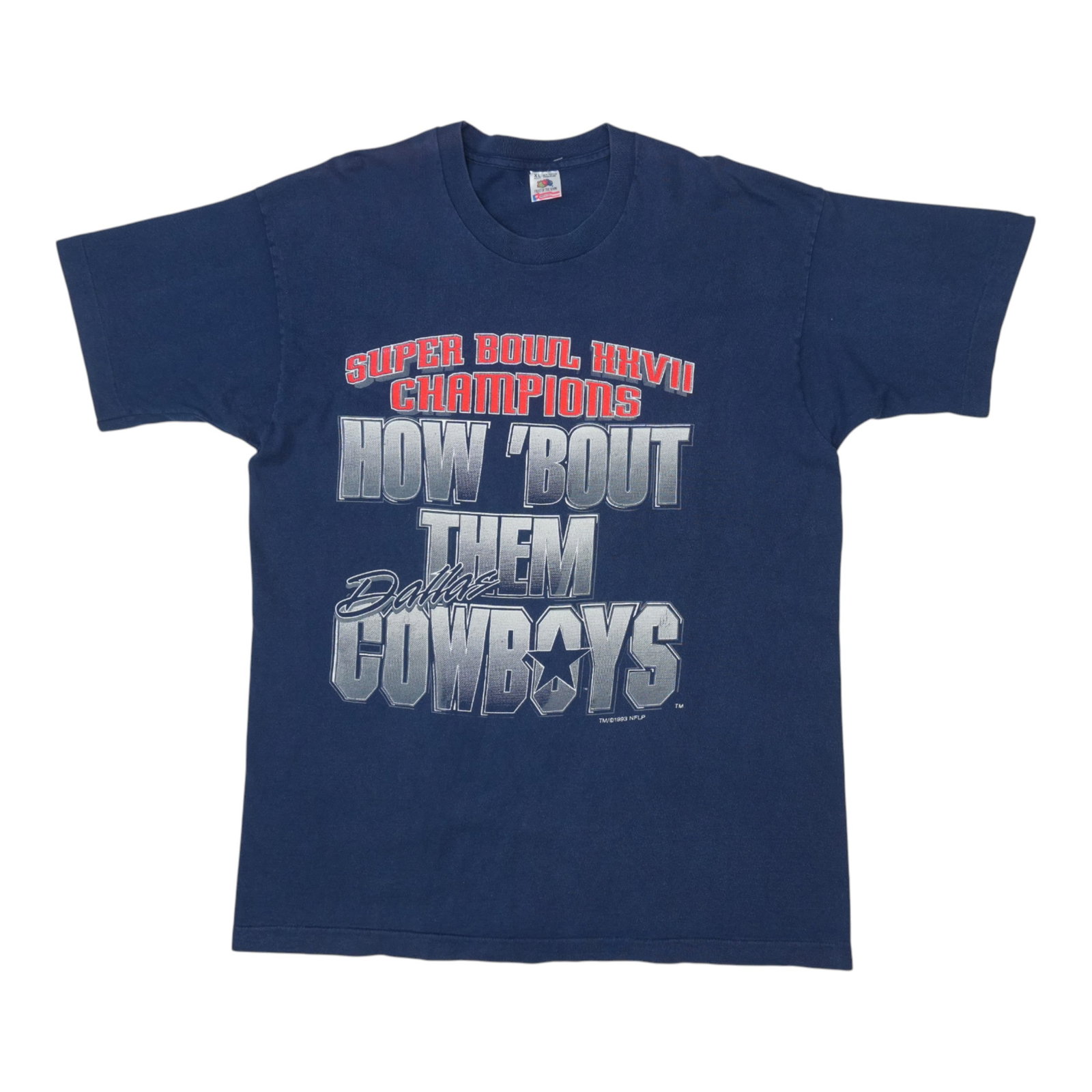 Vintage 1993 Dallas Cowboys Super Bowl Champions Cotton T Shirt XL: Vintage 1993 Dallas Cowboys Super Bowl Champions Cotton T Shirt XL Authentic original vintage 1993 Dallas Cowboys Super Bowl Champions shirt. This is a true vintage shirt, not a modern reproduction. I