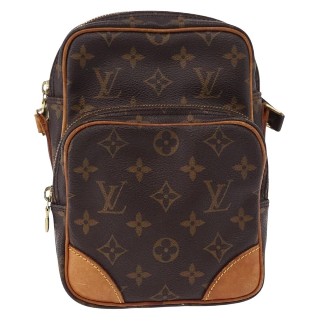 Louis Vuitton Amazone Unisex Brown Canvas Shoulder Bag: Louis Vuitton Amazone Unisex Brown Canvas Shoulder Bag Louis Vuitton Amazone Monogram Canvas bag in brown canvas, designed for unisex use. It measures 15 cm x 21 cm x 8 cm and was made in France. Cond
