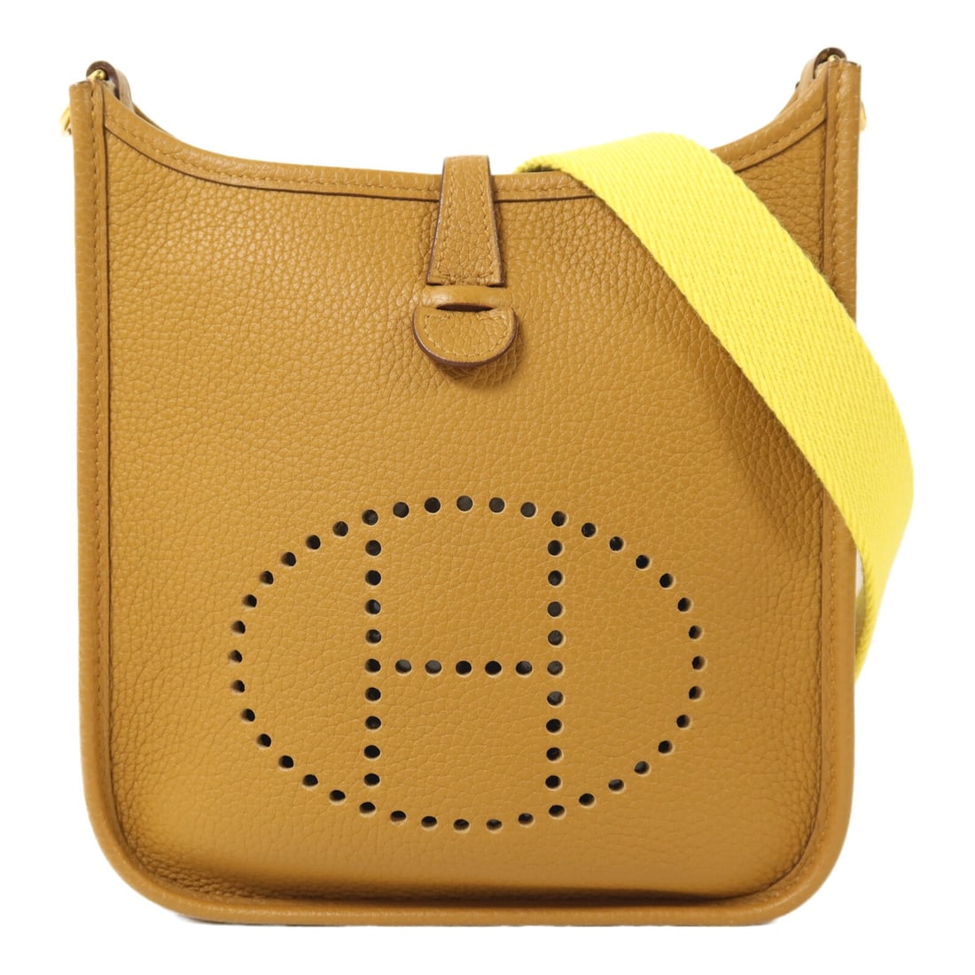Hermes Evelyne TPM Taurillon Maurice Leather Shoulder Bag Sesame Lime: Hermes Evelyne TPM Taurillon Maurice Leather Shoulder Bag Sesame Lime Hermes Evelyne TPM shoulder bag in Taurillon Maurice leather with a Sesame/Lime colorway. This women's shoulder bag is made in Fra