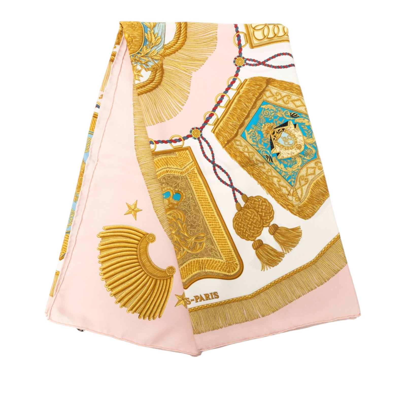 Hermes Poste et Cavalerie 90 silk scarf in pink (1 of 6)