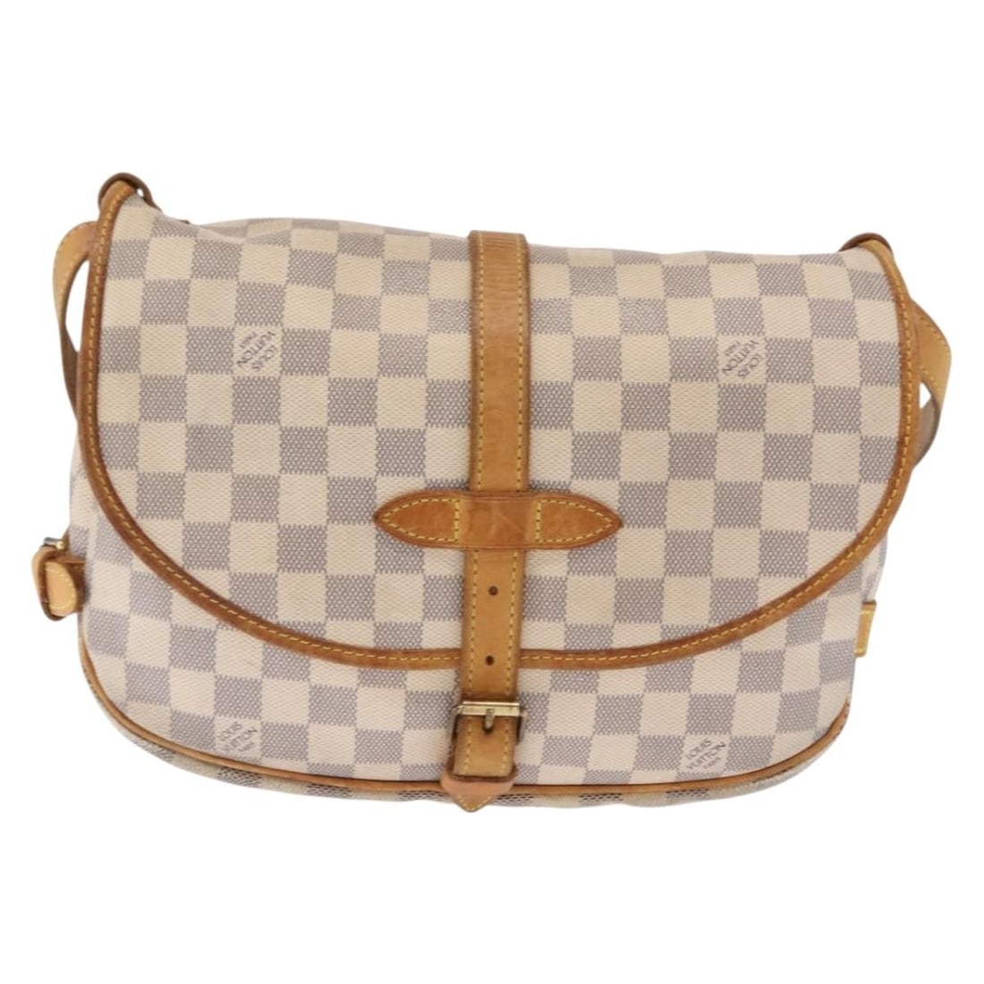 Louis Vuitton Saumur Handbag Damier Ebene Canvas Beige: Louis Vuitton Saumur Handbag Damier Ebene Canvas Beige This Louis Vuitton Saumur Handbag features the classic Damier canvas in beige. Designed for women, it offers a stylish and functional accessory w