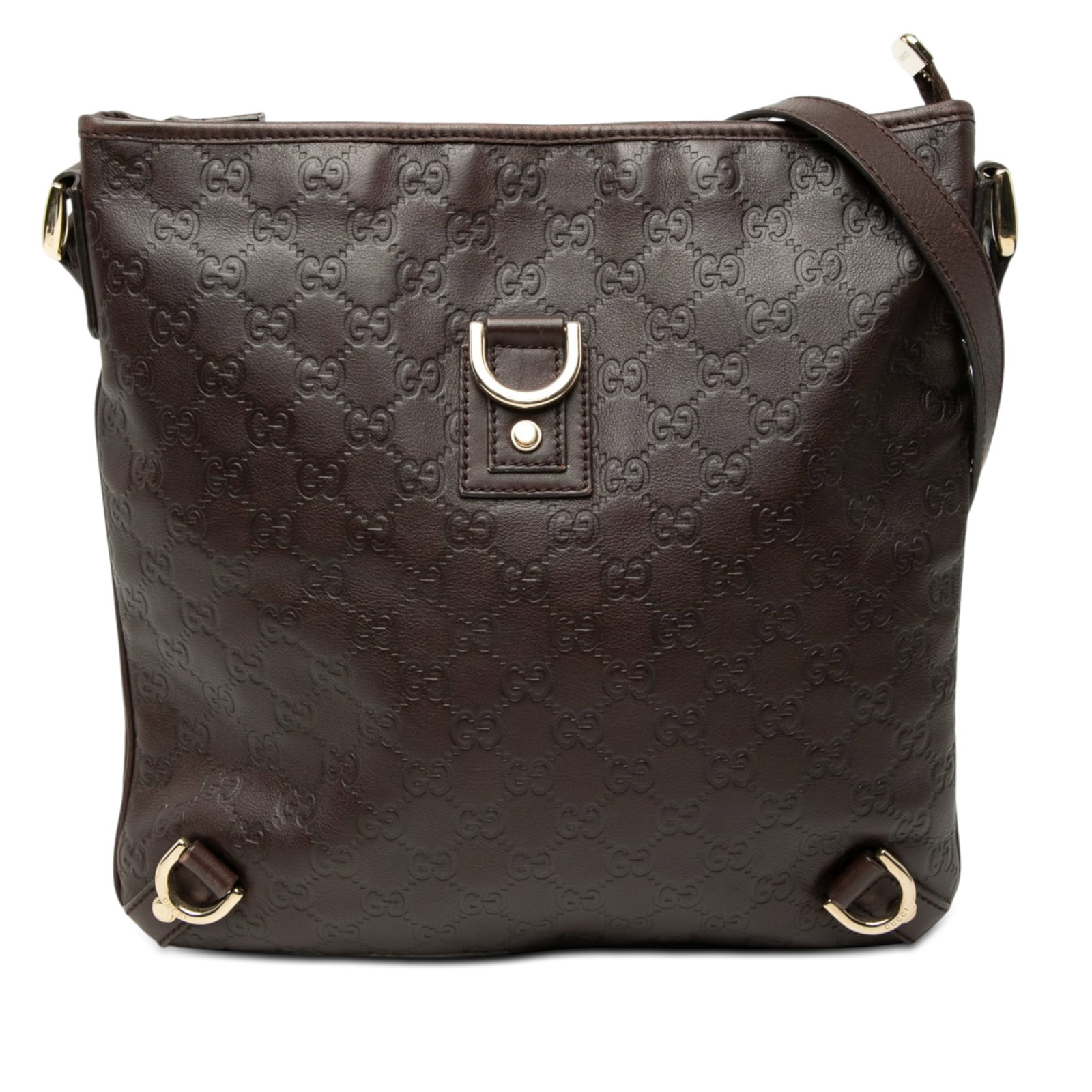 Gucci Abbey D Ring Guccissima Leather Crossbody Bag Brown (1 of 7)