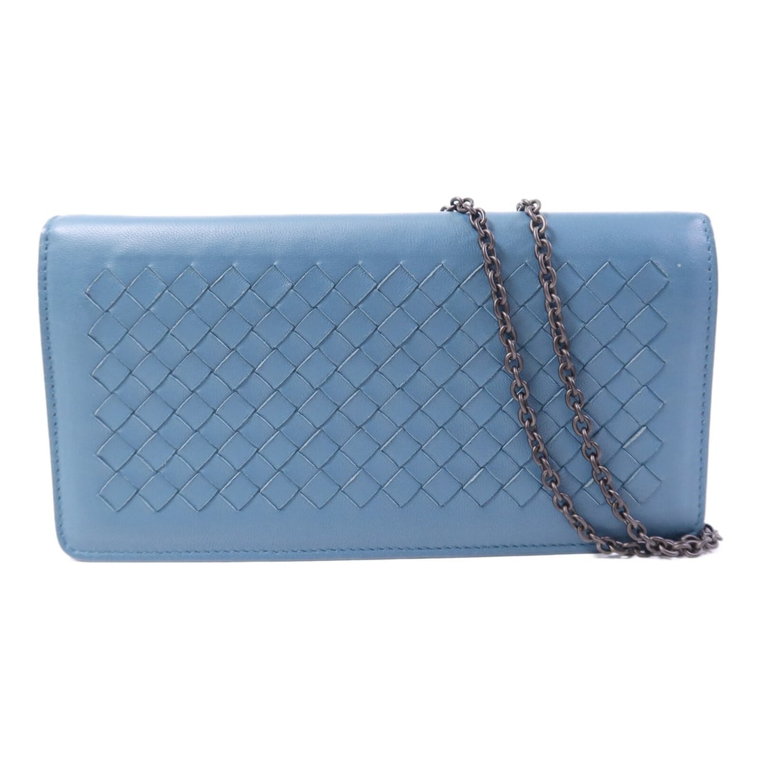 Bottega Veneta BV WOC Blue Calfskin Chain Shoulder Bag (1 of 14)