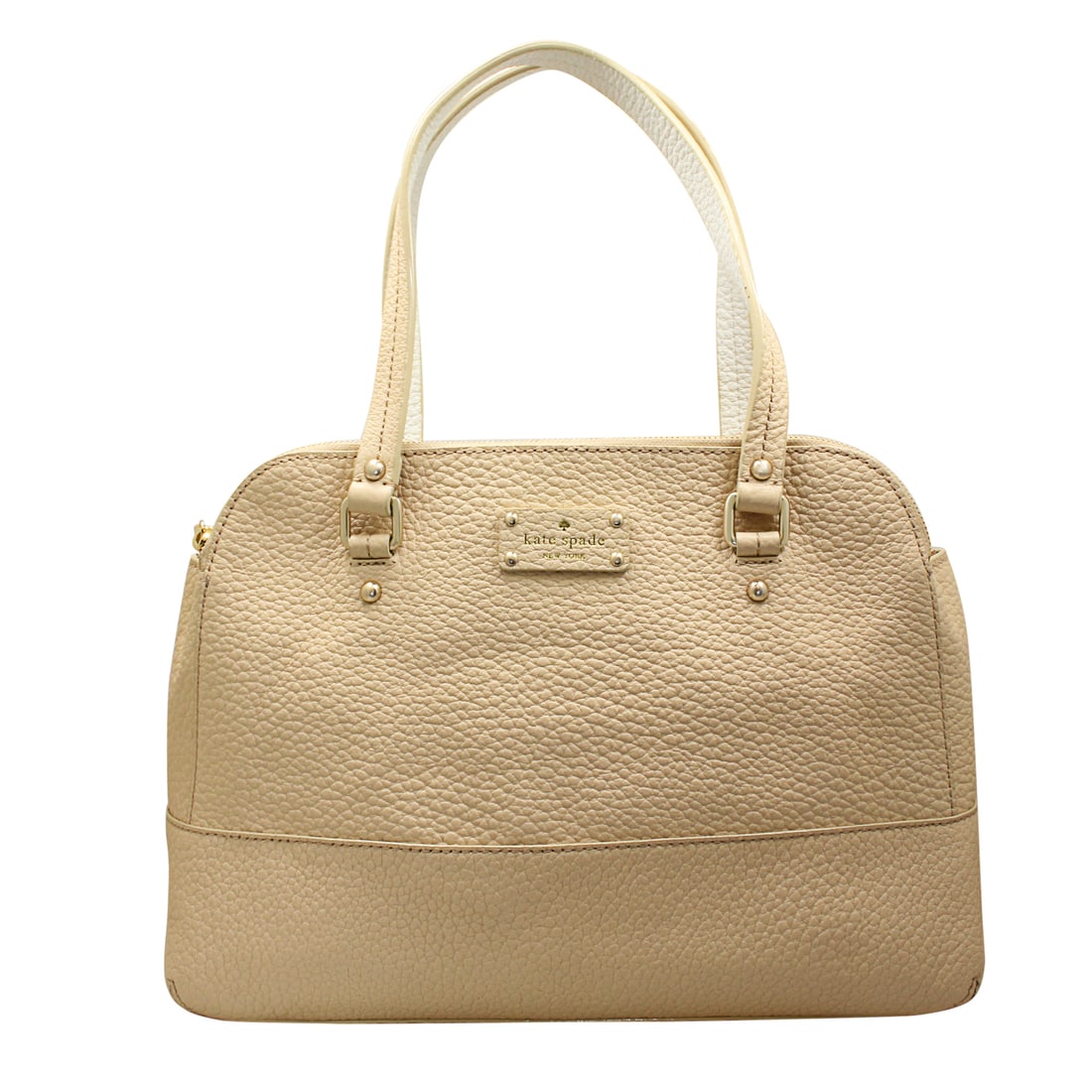 Kate Spade Grove Court Lainey Leather Shoulder Bag PXRU4889-134: Kate Spade Grove Court Lainey Leather Shoulder Bag PXRU4889-134 Kate Spade PXRU4889-134 New York Grove Court Lainey shoulder bag in raw almond with a solid leather exterior. This medium women's handba
