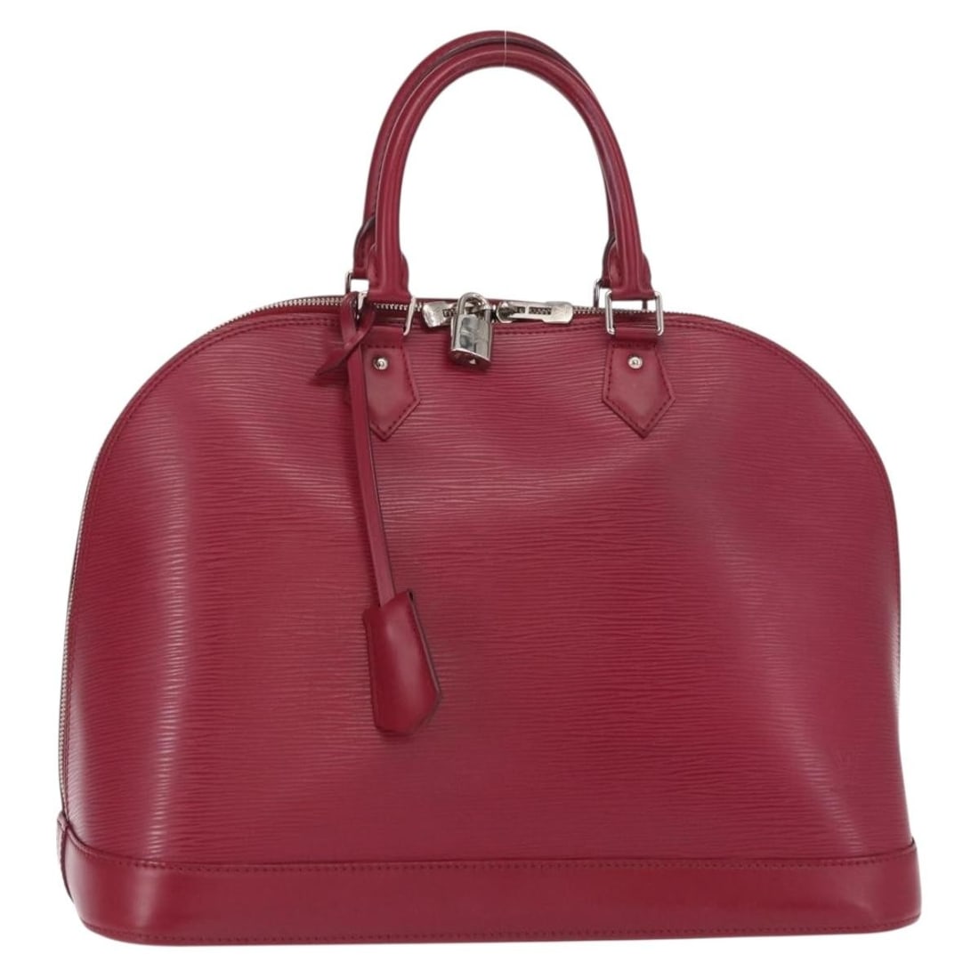 Louis Vuitton Alma MM Epi Leather Hand Bag Fuchsia: Louis Vuitton Alma MM Epi Leather Hand Bag Fuchsia Louis Vuitton Epi Alma MM handbag in Fuchsia Epi leather, made in France. This women's hand bag comes with a dust bag, padlock, two keys, and a cloch