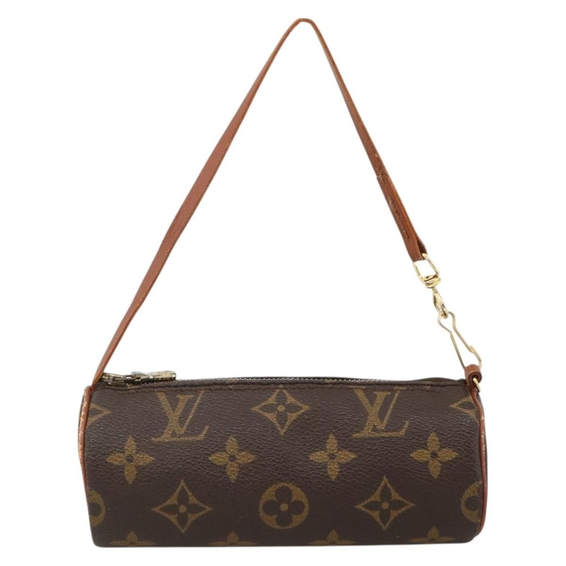 Papillon Pochette Bag by Louis Vuitton in Monogram Canvas Brown: Papillon Pochette Bag by Louis Vuitton in Monogram Canvas Brown This Louis Vuitton Papillon Pochette features the signature Monogram canvas in brown, designed for women. The bag is crafted from durabl