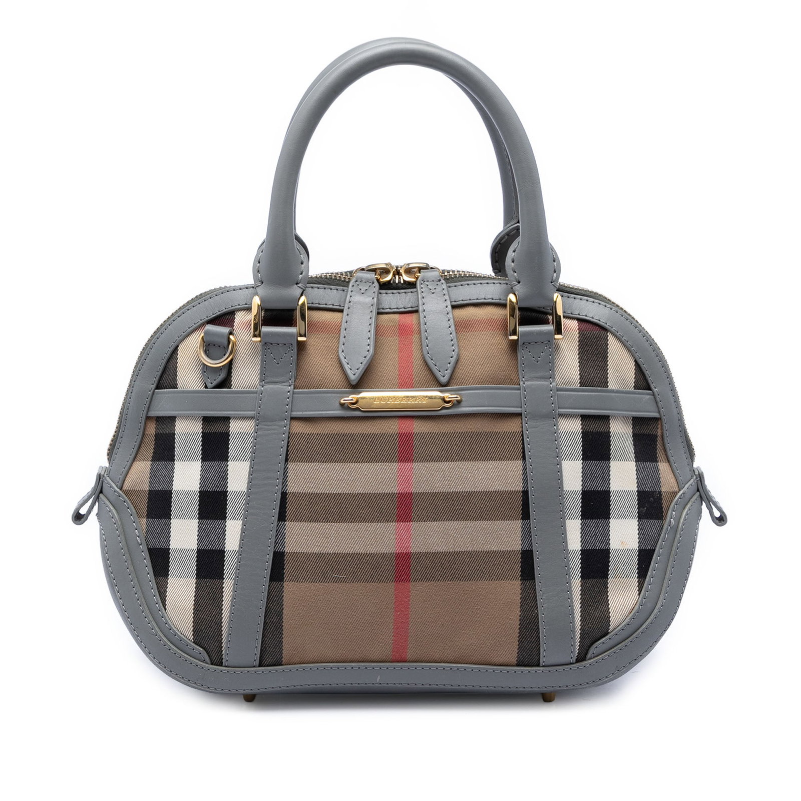 Burberry Bridle Orchard Small House Check Canvas Satchel (1 of 6)
