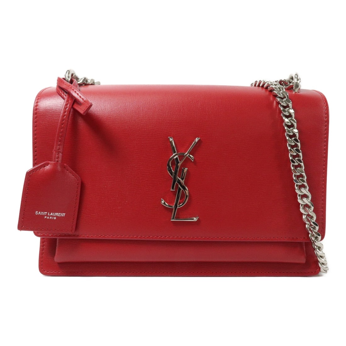 Saint Laurent 442906 Sunset Medium Red Calfskin Shoulder Bag (1 of 16)