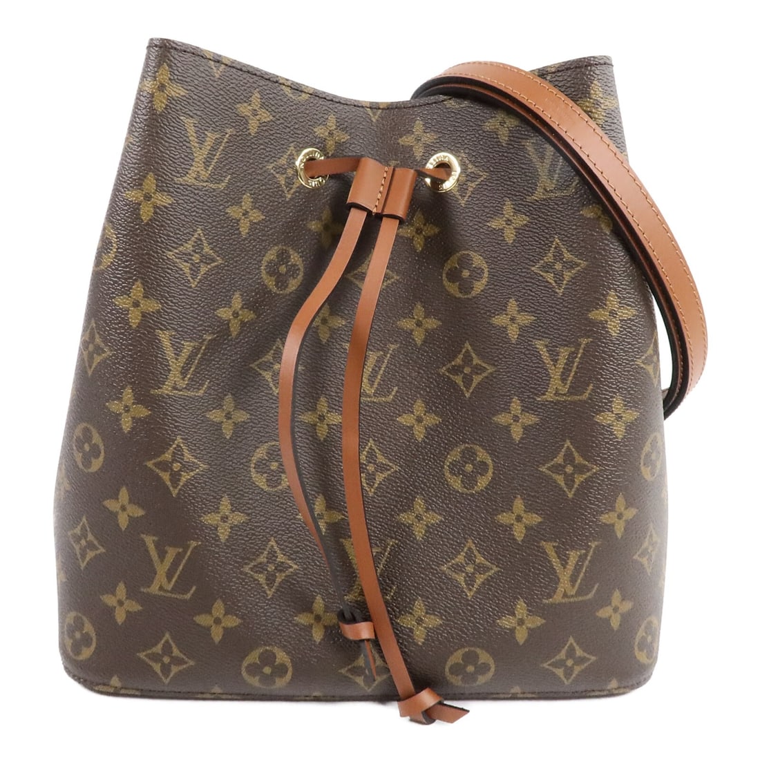 Louis Vuitton NeoNoe MM M44887 Monogram 2way Shoulder Bucket Bag: Louis Vuitton NeoNoe MM M44887 Monogram 2way Shoulder Bucket Bag Louis Vuitton NeoNoe MM shoulder bag in brown Monogram PVC coated canvas. This 2-way bucket tote features an interior zip pocket and in
