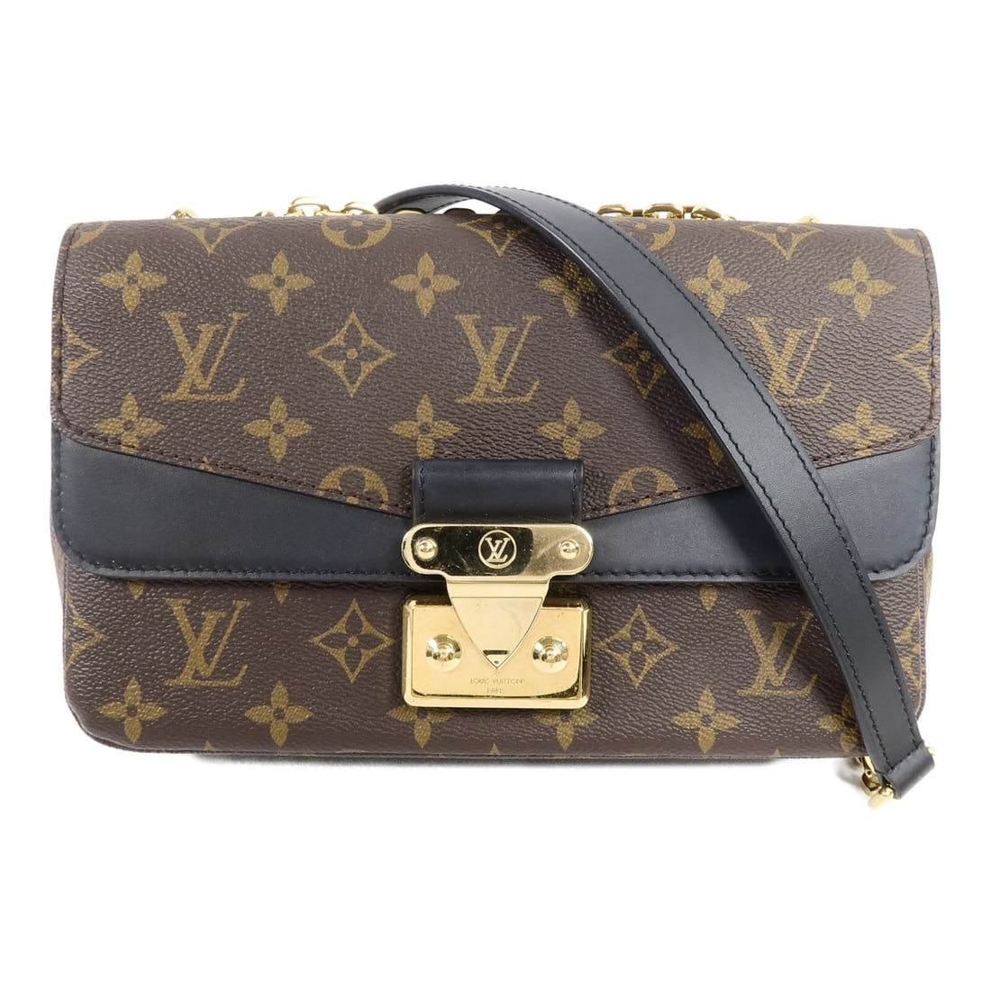 Louis Vuitton Marceau M46126 Monogram Shoulder Bag Brown Black: Louis Vuitton Marceau M46126 Monogram Shoulder Bag Brown Black Louis Vuitton Marceau shoulder bag in Monogram PVC coated canvas with a brown and black colorway. This women's shoulder bag features a fl