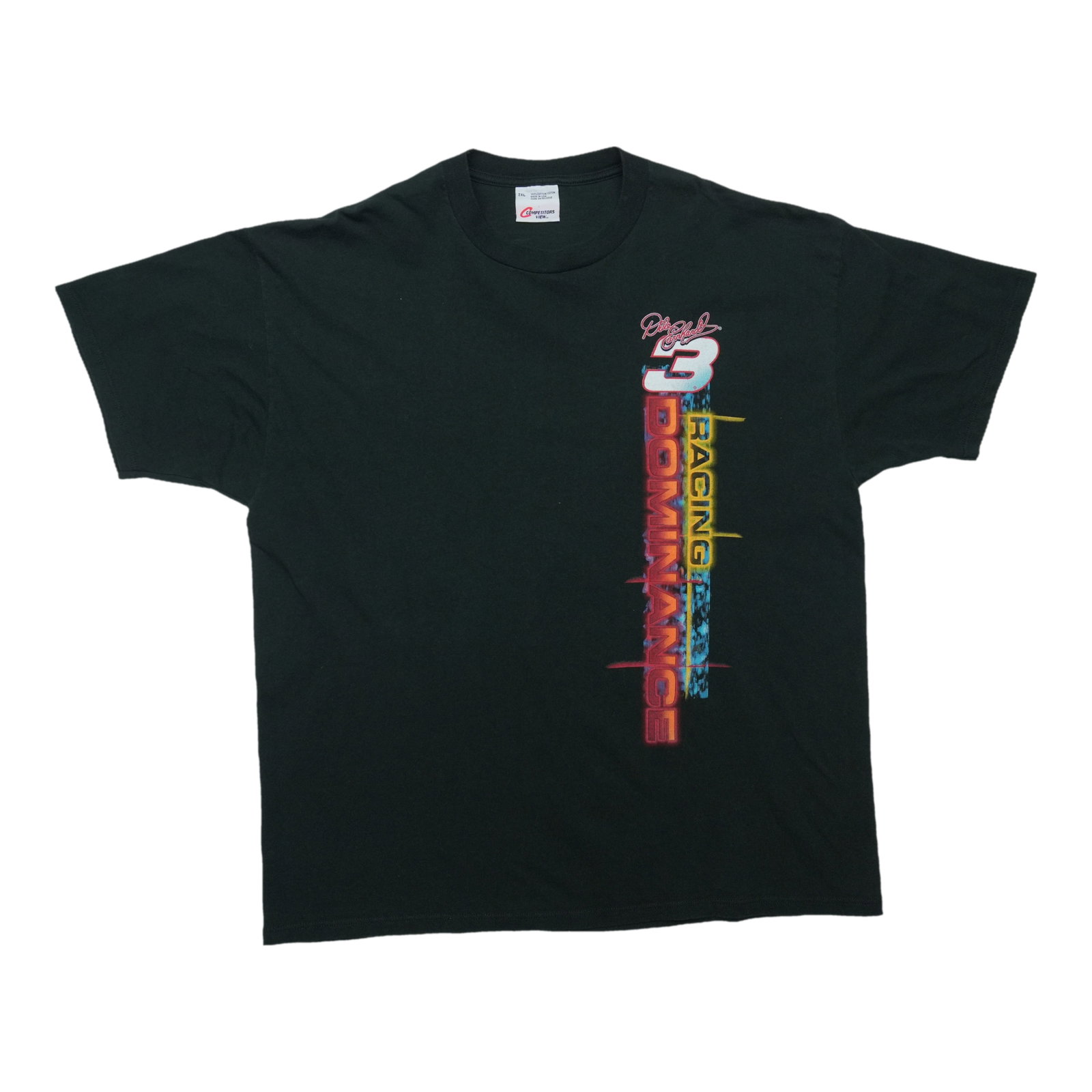 Vintage 1990s Dale Earnhardt 3 Black Cotton Graphic Shirt XXL (1 of 5)