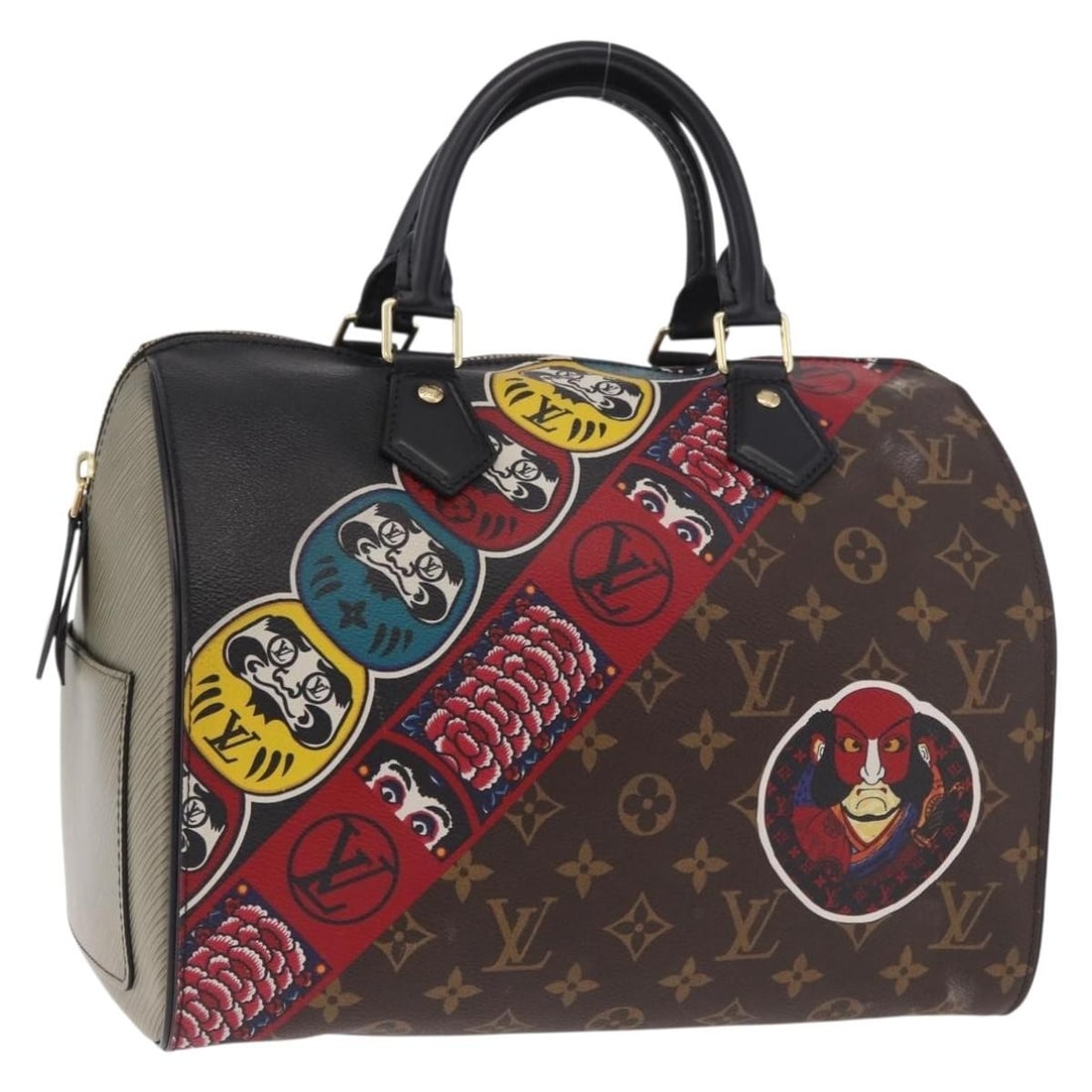 Louis Vuitton M43505 Speedy 30 Kabuki Kansai Monogram Canvas Hand Bag: Louis Vuitton M43505 Speedy 30 Kabuki Kansai Monogram Canvas Hand Bag Louis Vuitton Speedy 30 handbag in Monogram Canvas, featuring the Kabuki Kansai design. It comes with a dust bag and is made in Fr