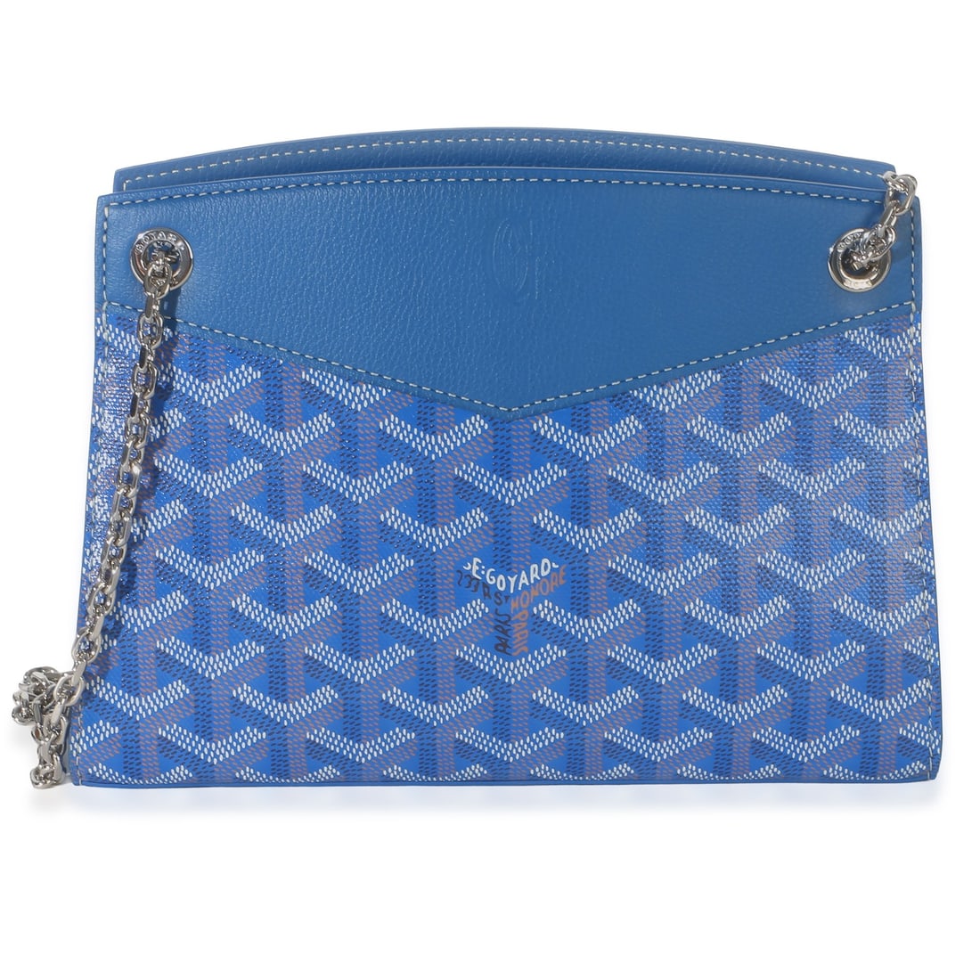 Goyard Rouette Structure Mini Blue Canvas Shoulder Bag: Goyard Rouette Structure Mini Blue Canvas Shoulder Bag Pre-owned Goyard Rouette Structure shoulder bag in blue Goyardine canvas. This mini unisex bag features an open top, canvas lining, and silver-to