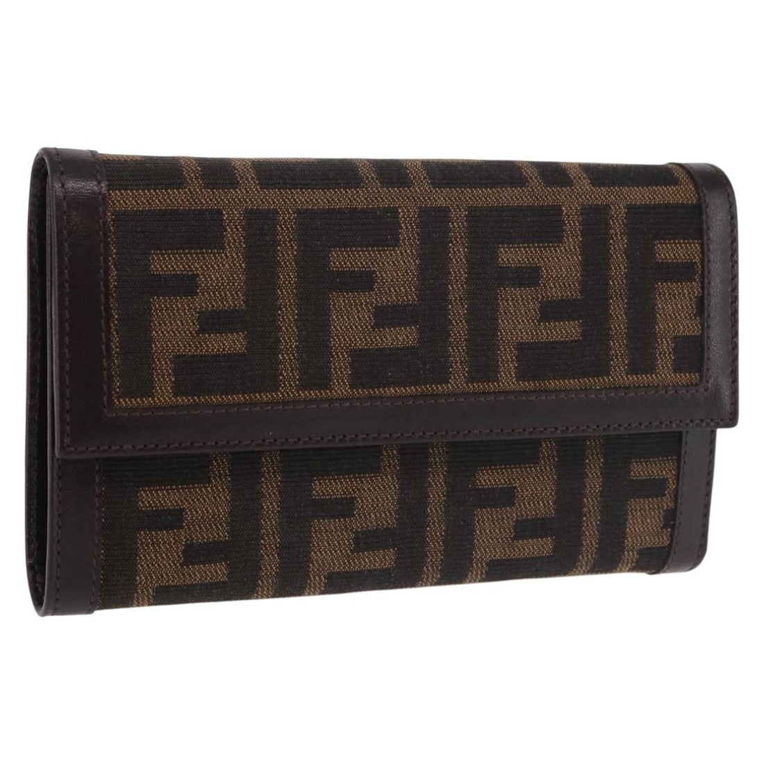 FENDI Zucca Canvas Wallet in Black Brown with Box (1 of 18)