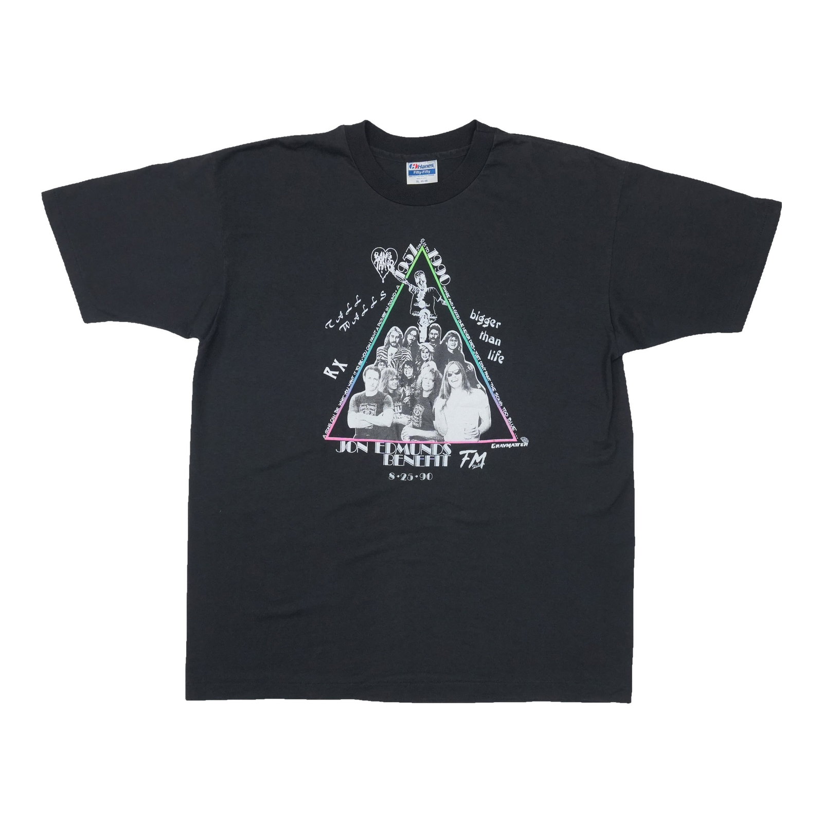 Vintage 1990 Jon Edmunds Benefit T Shirt XL Black: Vintage 1990 Jon Edmunds Benefit T Shirt XL Black Original vintage 1990 Jon Edmunds Benefit Shirt in black. This true vintage tee is not a modern reproduction and is in excellent condition with no hol
