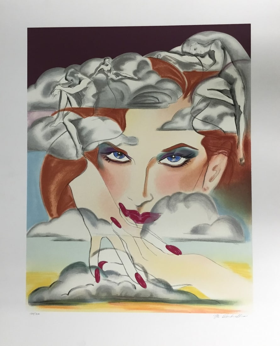 M Blockwell Illusions Limited Edition Signed Serigraph Print 122/300: M Blockwell Illusions Limited Edition Signed Serigraph Print 122/300 Experience the captivating world of surrealism with this original, limited edition serigraph print titled "Illusions" by artist M B