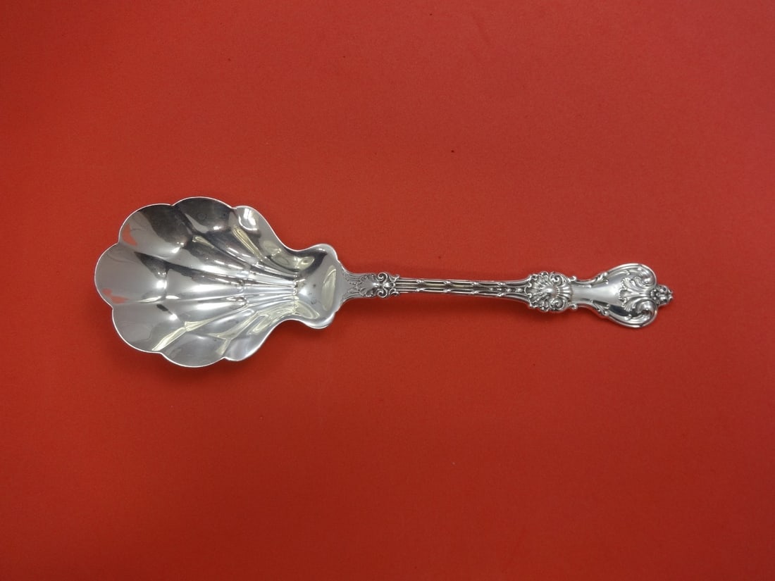 Whiting King Edward Sterling Silver Berry Spoon 8 1/4" (1 of 1)