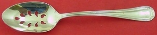 Watson Commonwealth Sterling Silver Slotted Serving Spoon 8 1/4: Watson Commonwealth Sterling Silver Slotted Serving Spoon 8 1/4 A Commonwealth by Watson sterling silver slotted serving spoon with a pierced design and decorative handle. It is not monogrammed and is