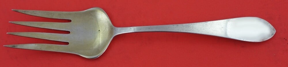 Dominick & Haff Pointed Antique Sterling Silver Cold Meat Fork 8": Dominick & Haff Pointed Antique Sterling Silver Cold Meat Fork 8" This elegant cold meat fork is crafted from sterling silver in the classic Pointed Antique pattern by Dominick & Haff, dating from 185