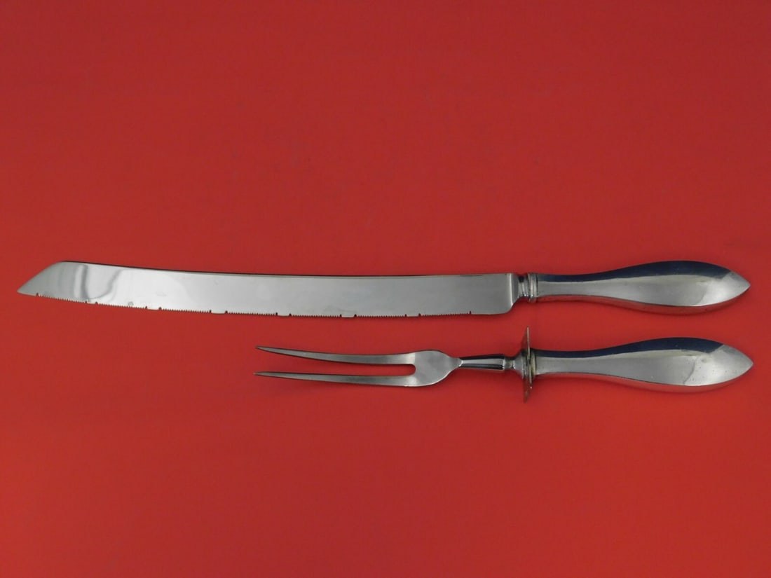 Webster 16 Inch Sterling Silver Roast Carving Set 2-Piece (1 of 2)