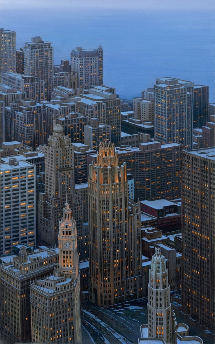 Alexei Butirskiy Magnificent Mile Signed Limited Edition Giclee Canvas Print (1 of 1)