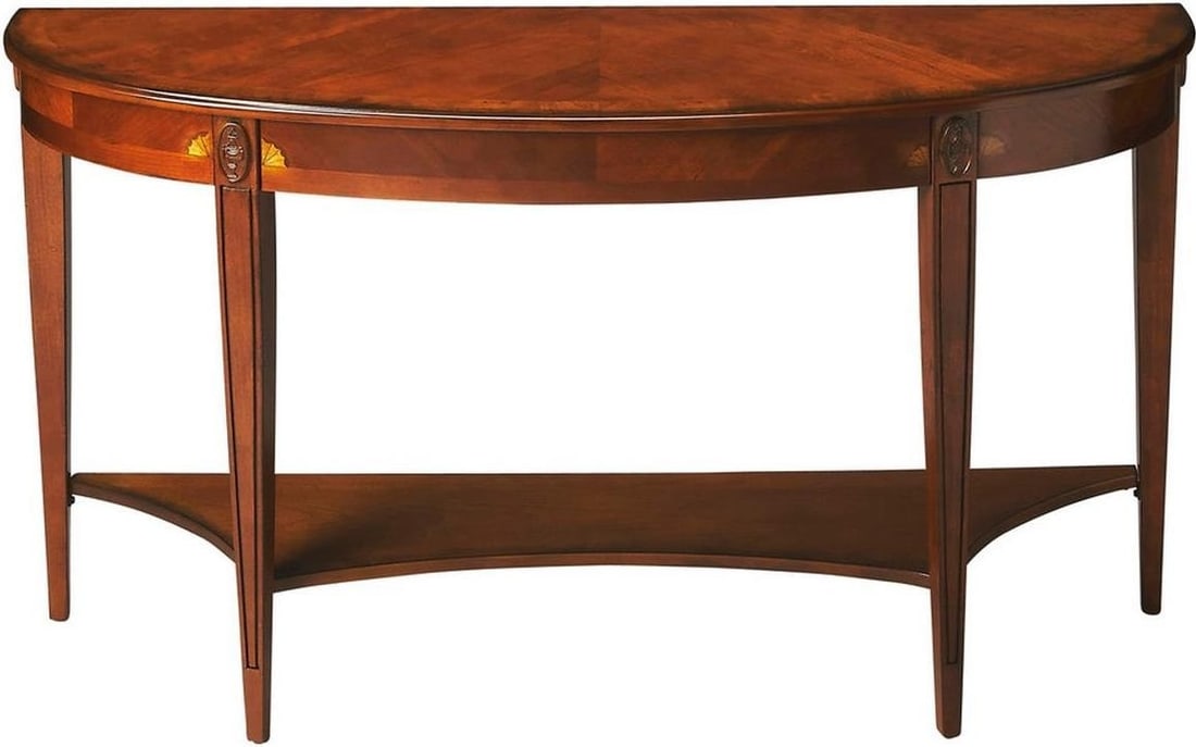 Butler Olive Ash Demilune Console Table 54 Inch Wide Astor Collection (1 of 1)