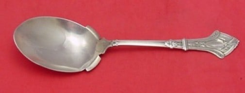 George Sharp Sterling Silver Berry Spoon Unknown Pattern 8 3/4 Inches (1 of 1)