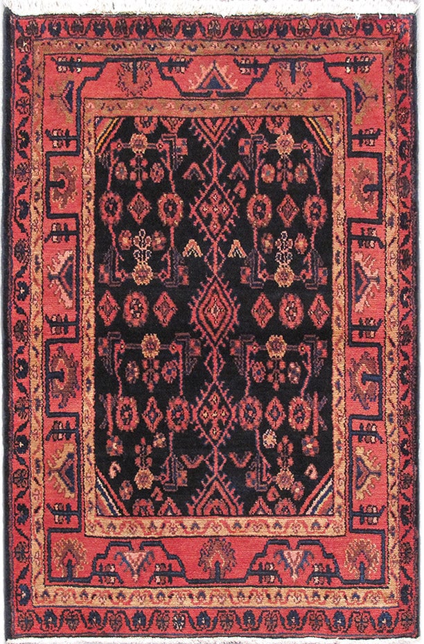 3.7 x 5 Persian Tribal Rug Hand Knotted Wool Carpet from Iran: 3.7 x 5 Persian Tribal Rug Hand Knotted Wool Carpet from Iran Free continental US Shipping This 3.7 x 5 Persian carpet is an authentic example of traditional tribal weaving from Iran. Hand-knotted by 