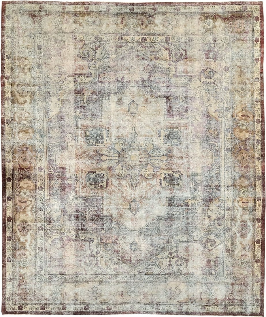 11' 10" x 14' 3" Indian Agra Carpet Late 19th Century: 11' 10" x 14' 3" Indian Agra Carpet Late 19th Century Late 19th century Indian Agra carpet with an evenly worn appearance and shabby chic character. This pre-owned oversize rug is identified as an Agr