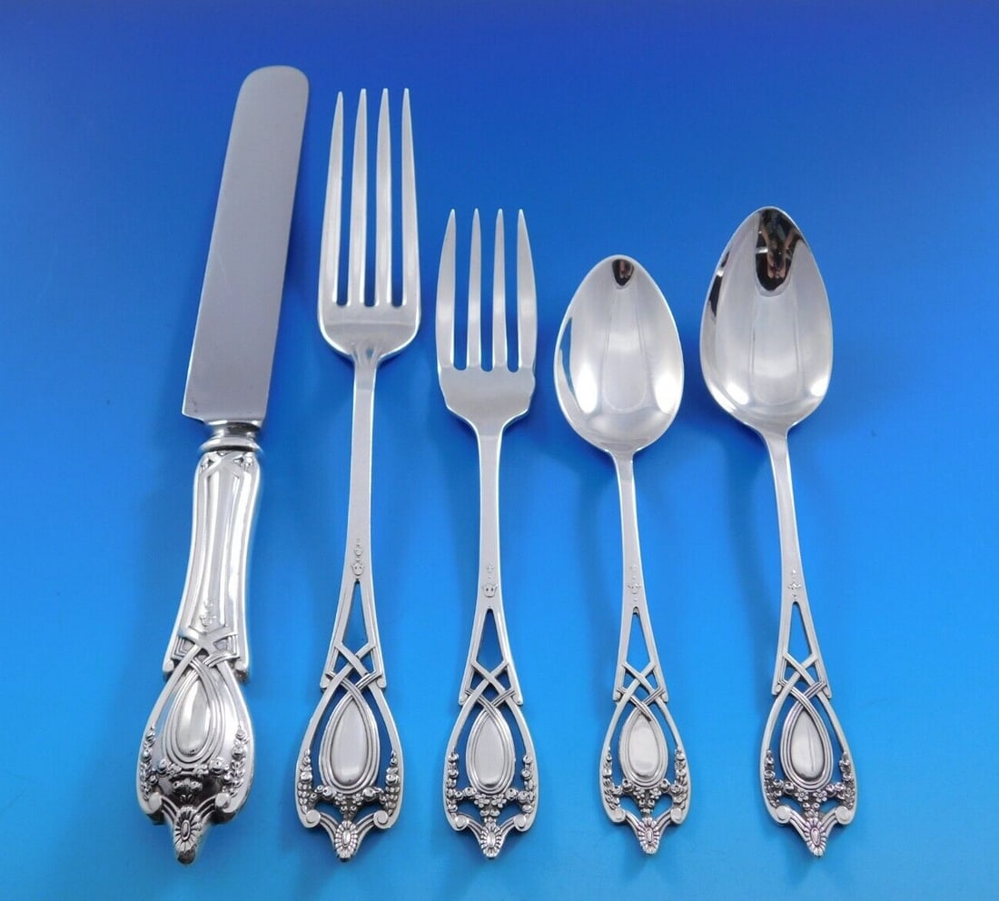 Lunt Monticello Sterling Silver 60 Piece Service for 12 Set (1 of 5)
