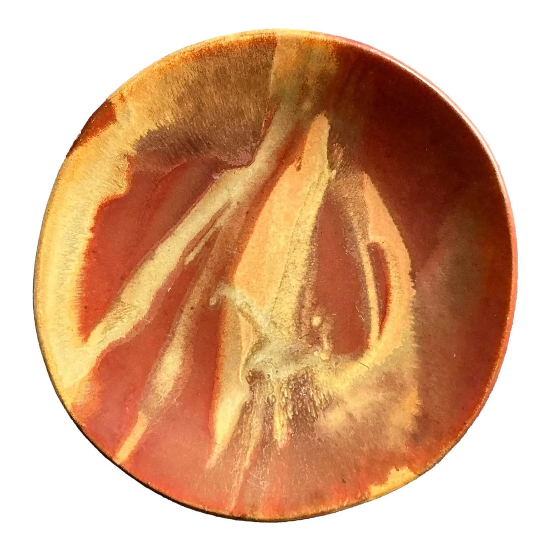 Handmade Boho Studio Pottery Charger With Earthy Glaze 14.25 Inch: Handmade Boho Studio Pottery Charger With Earthy Glaze 14.25 Inch This vintage studio pottery charger features a distinctive Boho-inspired design, handcrafted with organic form and an earthy palette o