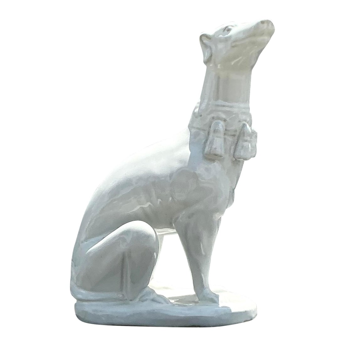 Vintage Regency Blanc De Chine Porcelain Greyhound Figure 12.75 in (1 of 5)