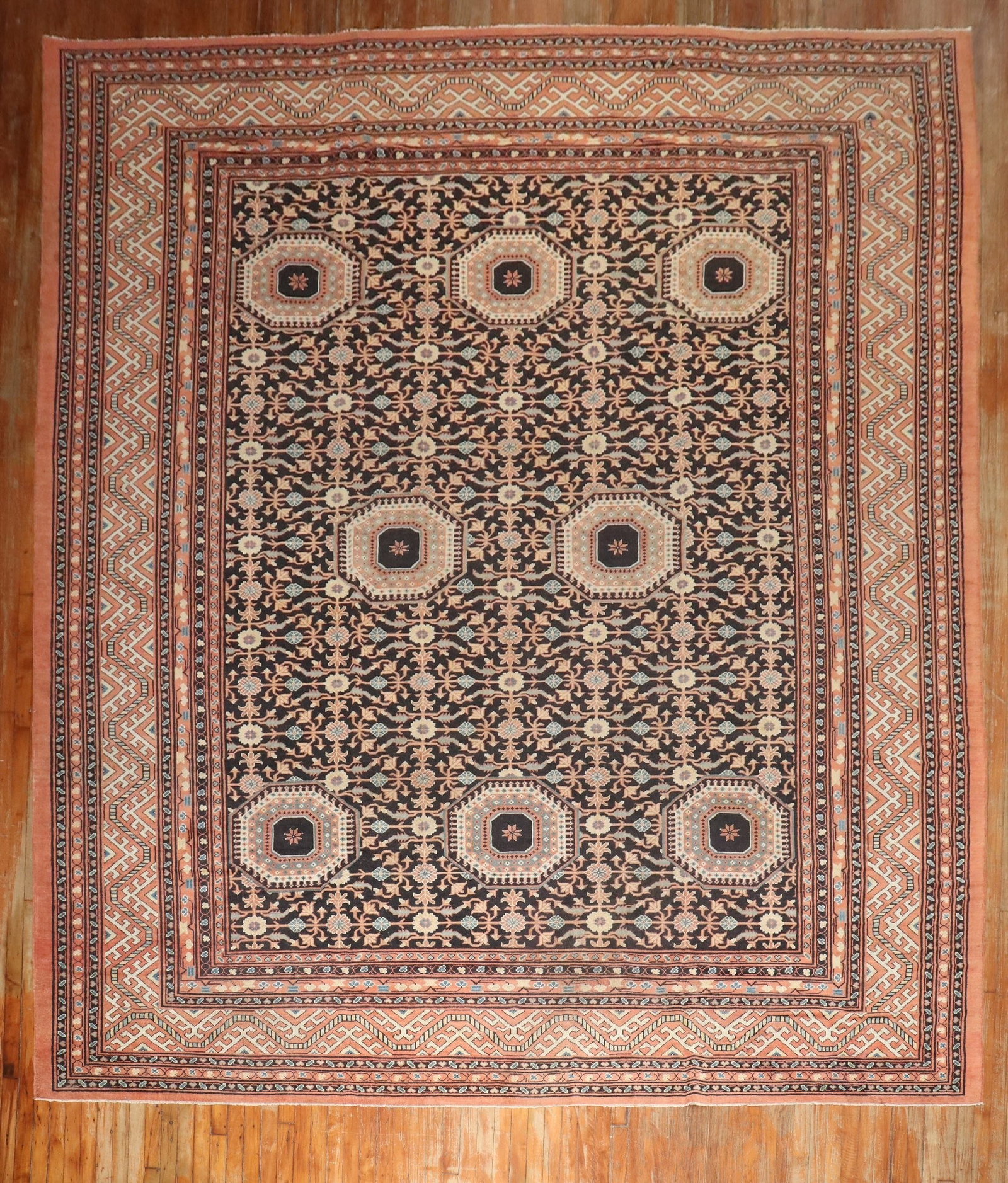 11' x 14' 7" Room Size Samarkand Carpet 20th Century (1 of 7)