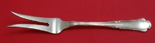 Zaramella Argenti Barocco Sterling Silver 2-Tine Serving Fork 8 1/4": Zaramella Argenti Barocco Sterling Silver 2-Tine Serving Fork 8 1/4" This exquisite serving fork from Zaramella Argenti features a classic Barocco pattern, crafted from high-quality sterling silver. W