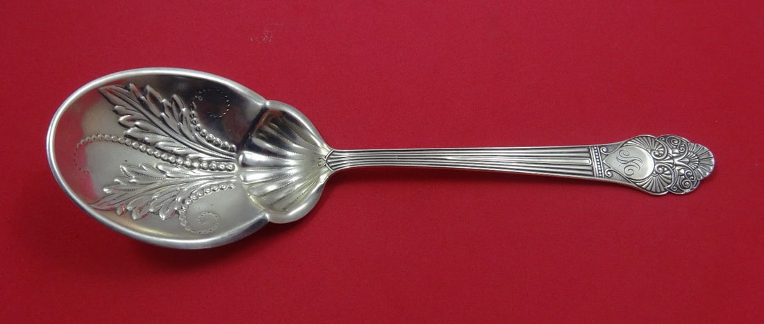Gorham Milan Sterling Silver Berry Spoon Fancy Bowl 8.75 Inch (1 of 1)