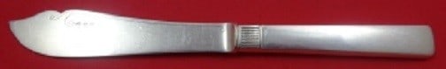 Marthinsen Prince Harald Sterling Silver Fish Knife Bright Cut 8 1/4: Marthinsen Prince Harald Sterling Silver Fish Knife Bright Cut 8 1/4 Pre-owned Prince Harald by Marthinsen fish knife with a sterling silver hollow handle and bright-cut blade. Made in Norway, this pi