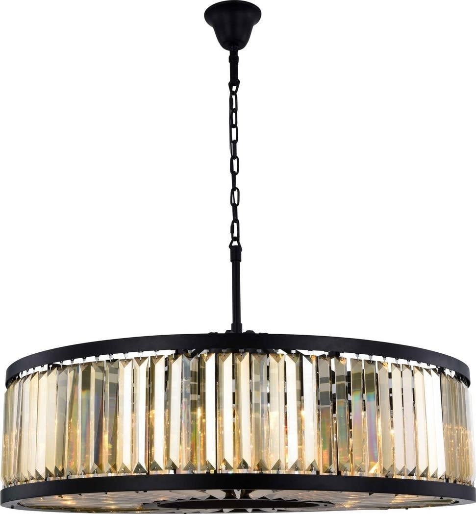 Chelsea Collection 10-Bulb Crystal Pendant Light by Elegant Lighting: Chelsea Collection 10-Bulb Crystal Pendant Light by Elegant Lighting Illuminate your space with the Chelsea Crystal 10-Bulb Pendant, a stunning blend of elegance and vintage style. Crafted from royal-