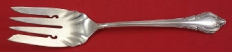 International Sterling Silver 9 Cold Meat Fork Grand Tradition: International Sterling Silver 9 Cold Meat Fork Grand Tradition This exquisite serving fork is part of the Grand Tradition pattern by International, also known as Grand Recollection. Crafted from high-