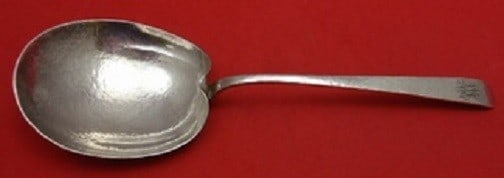 Durgin Arts and Crafts Sterling Silver 9" Hammered Berry Serving Spoon: Durgin Arts and Crafts Sterling Silver 9" Hammered Berry Serving Spoon This stunning Arts and Crafts style serving spoon by Durgin showcases a beautifully hammered finish, measuring 9 inches in length