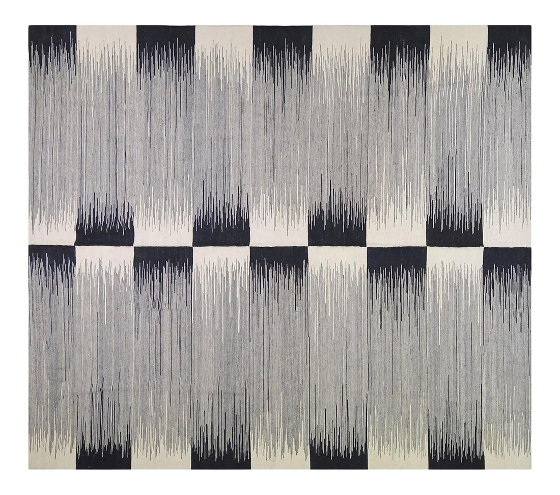 Mazandaran Wool Kilim Rug with Geometric Pattern 8'7 x 9'3 (1 of 6)