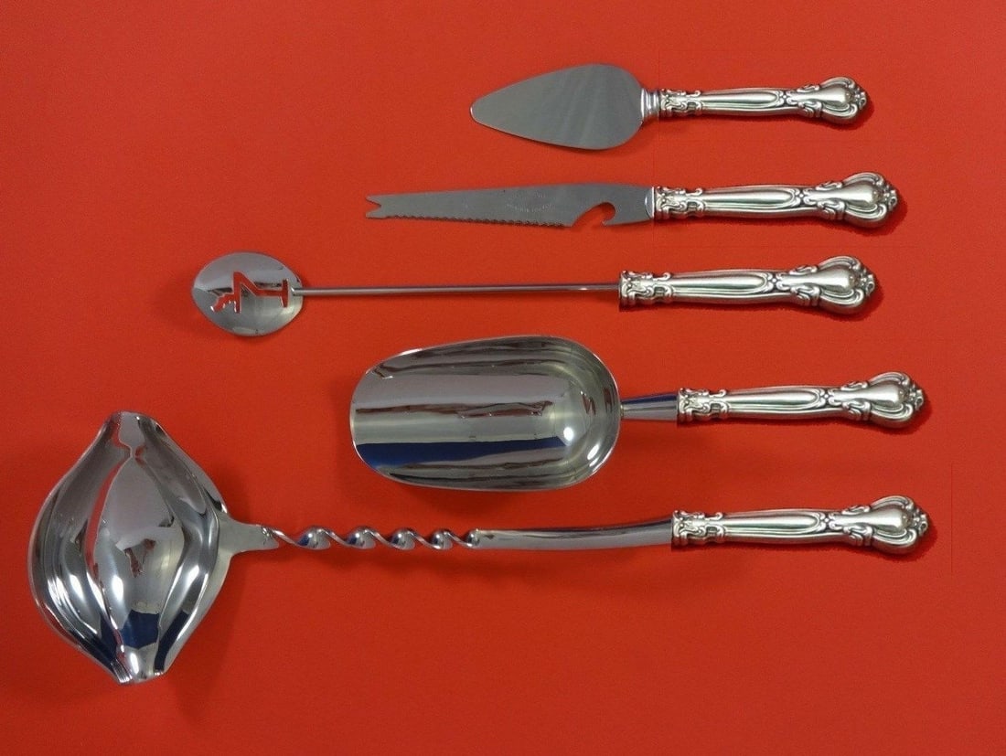 5pc Gorham Chantilly Sterling Silver Bar Hostess Set Custom Made (1 of 2)