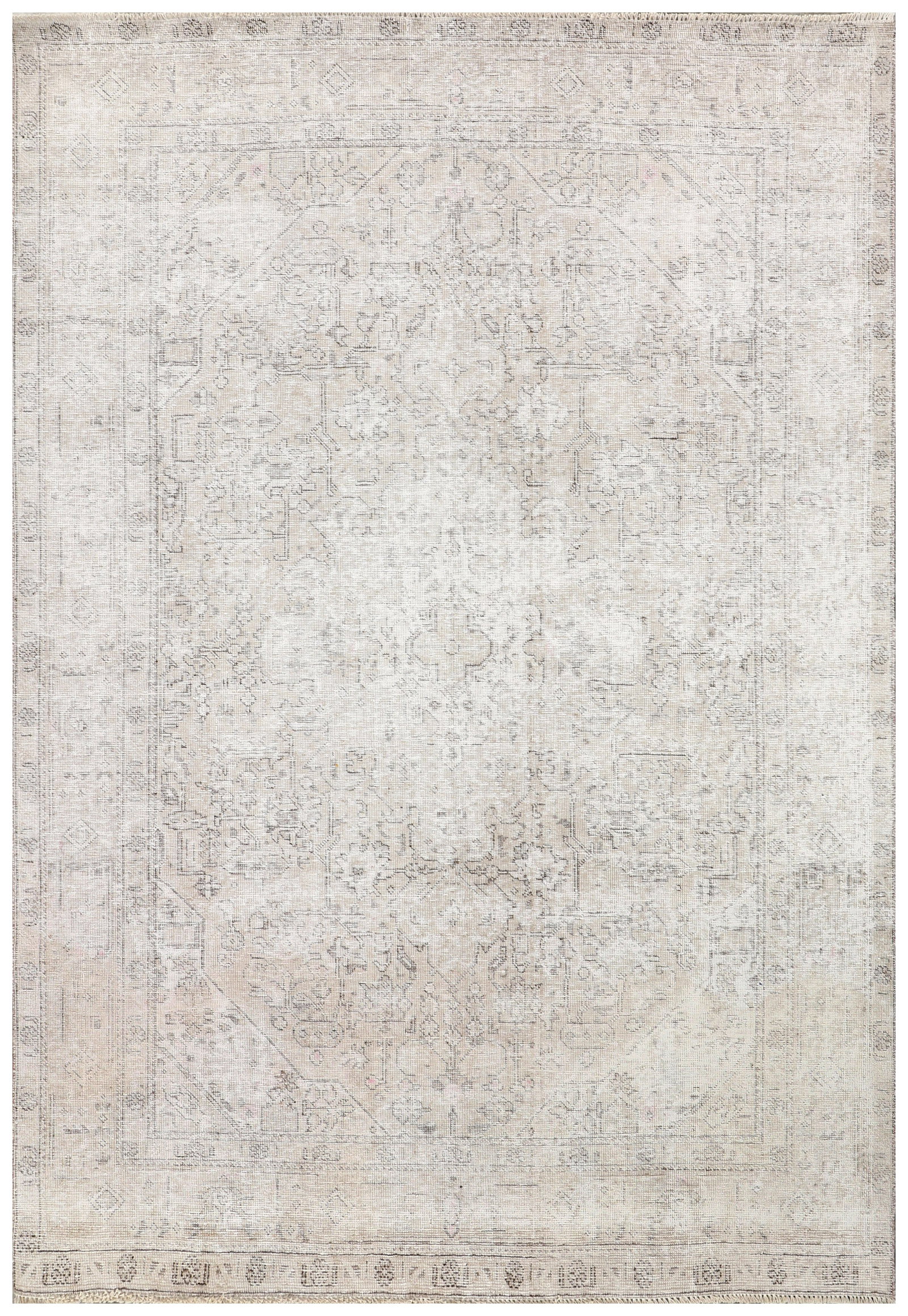 Vintage Hand-knotted Persian Rug 6' x 9' Light Gray Distressed Wool: Vintage Hand-knotted Persian Rug 6' x 9' Light Gray Distressed Wool Free continental US Shipping This vintage hand-knotted Persian rug measures 6' x 9' and features a light gray distressed design that
