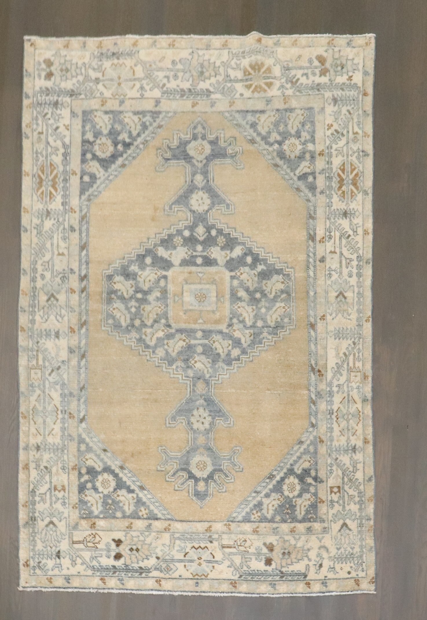 4' 3" x 6' 4" Hamadan Northwest Persian Accent Rug: 4' 3" x 6' 4" Hamadan Northwest Persian Accent Rug Tribal Northwest Persian accent rug from the 2nd quarter of the 20th century. This pre-owned Hamadan rug offers a classic regional style in an accent