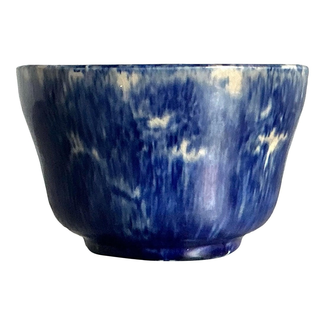 Blue and White Ceramic Splatter Glaze Bohemian Bowl 6.5" (1 of 9)