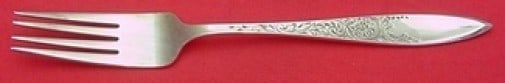 Gorham White Paisley sterling silver 7 1/2 regular fork: Gorham White Paisley sterling silver 7 1/2 regular fork Sterling silver regular fork in the White Paisley pattern by Gorham. It is not monogrammed and is in excellent pre-owned condition. Specificatio