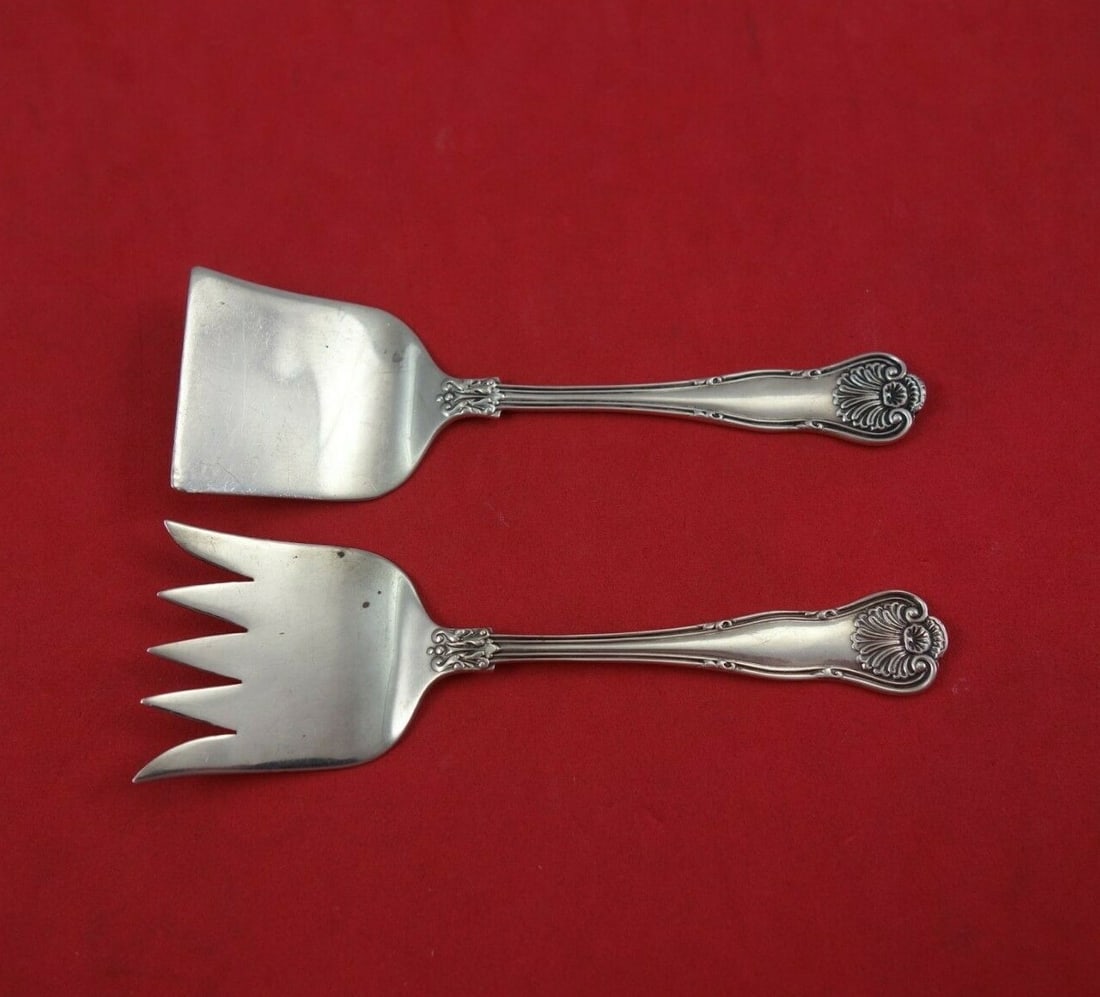 Asprey Sterling Silver 2-Piece Sardine Server Set 4.5 Inches (1 of 2)