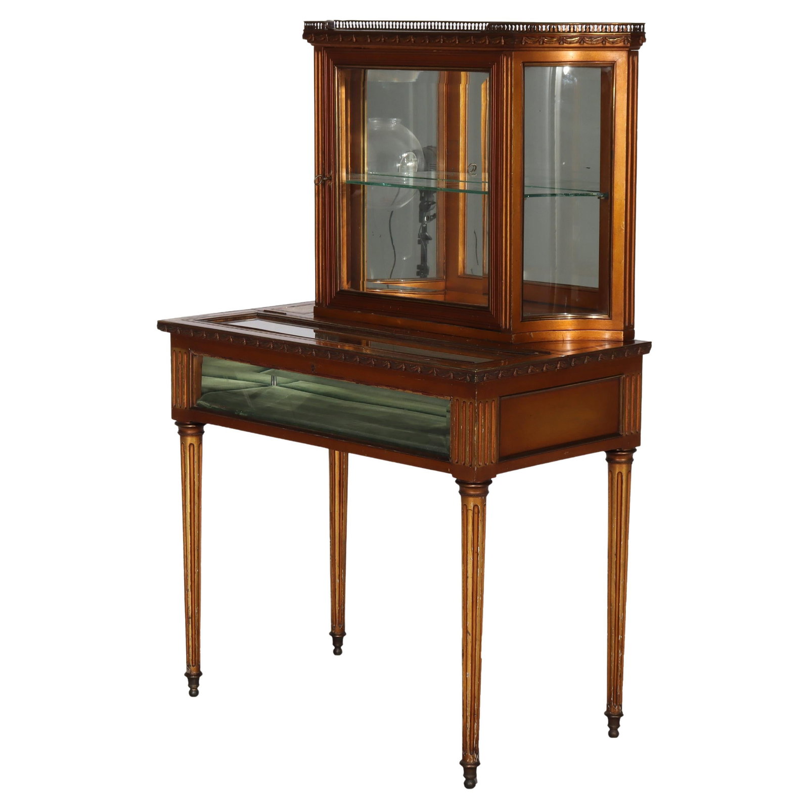 French Louis XVI Style Giltwood and Ormolu Display Cabinet Circa 1920 (1 of 16)